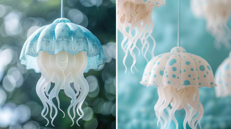 Home decor for Living Rooms in the shape of Jellyfish. Trendy jellyfish aesthetic.の素材