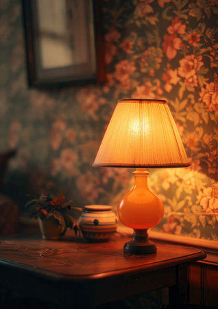 warm ambient lighting, cozy nostalgic atmosphere, mood greeting card.の素材