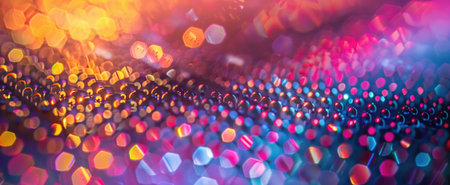 Macro view of quantum dot-coated surface, highlighting its potential in solar cells and photovoltaics .の素材
