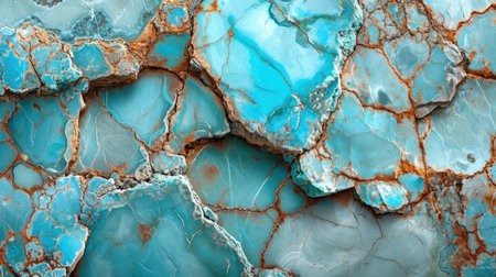Elegant turquoise stone with its signature sky-blue hue and natural matrix patterns, creating a serene and earthy vibe against a soft neutral background .の素材