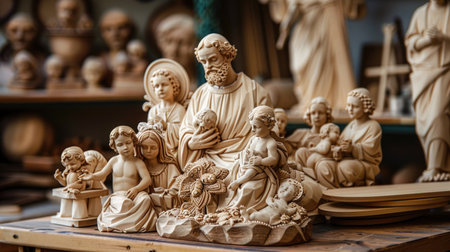 Creating handmade gifts and crafts to donate in honor of Saint Joseph, focusing on community service.の素材