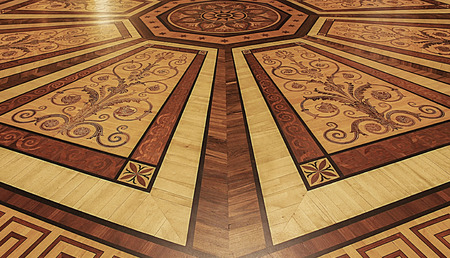 Paul, lined of beautiful, old wooden parquet.の写真素材