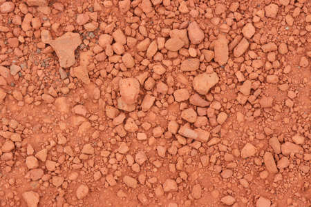 Broken pieces of ceramic bricks, background image.の写真素材