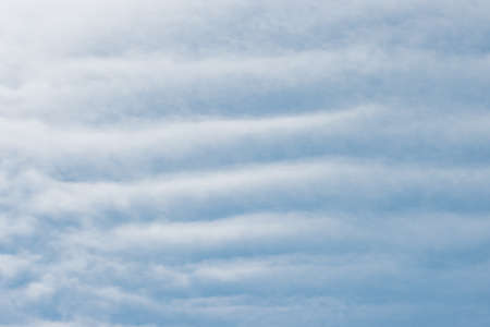 Cirrus clouds in the sky before the weather changes.の写真素材