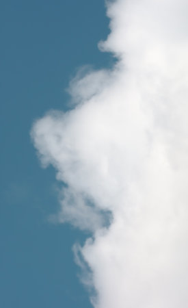 White clouds and blue sky. Background image.の写真素材