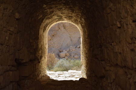 Tap arch under the old bridge in the Negev Israelの写真素材