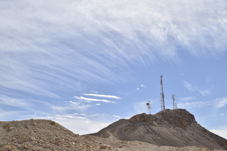 Wonderful sky in Negev desert Israelの写真素材
