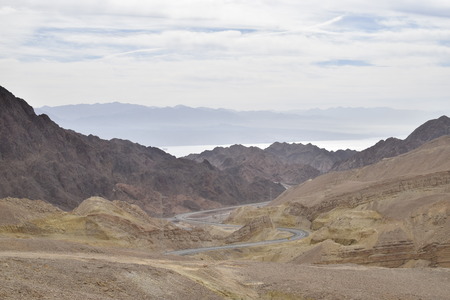 Beautiful view with Negev desert not far from Eilat Israel Natureの写真素材