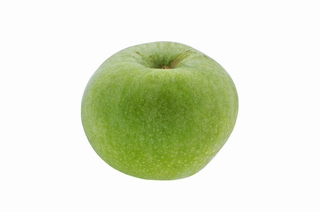 Big green apple on a white backgroundの写真素材
