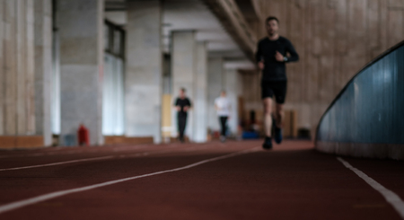 runing man in running trackのeditorial素材