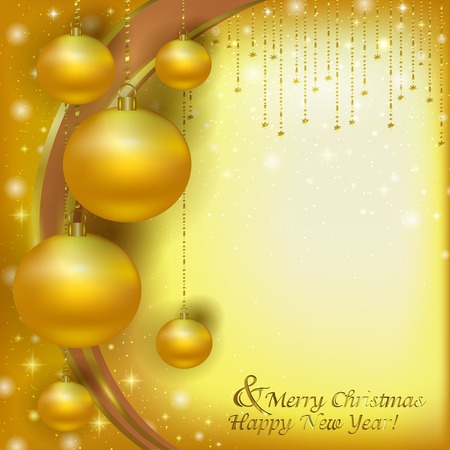 Christmas background with Christmas tree balls with the glare and glitterのイラスト素材