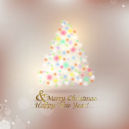 Abstract tree of colored reflections on the transparent iceのイラスト素材