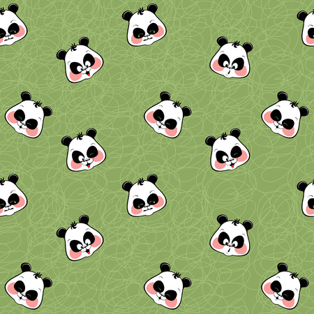 seamless background of funny muzzles bearsのイラスト素材