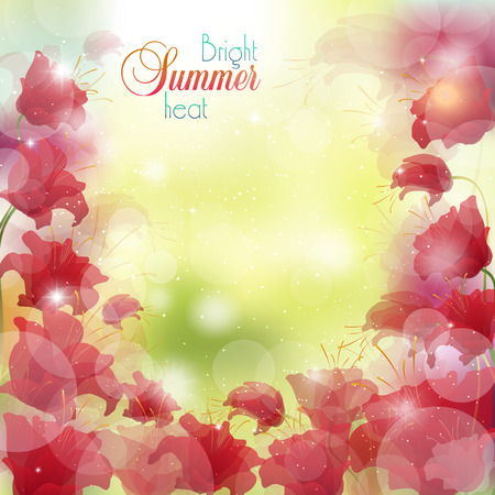 Bright summer backgroundのイラスト素材
