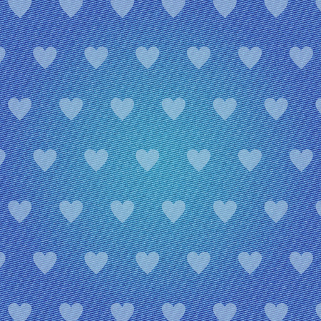 Vector illustration of a denim hearts texture.のイラスト素材