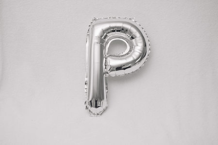 Chrome silver balloon font