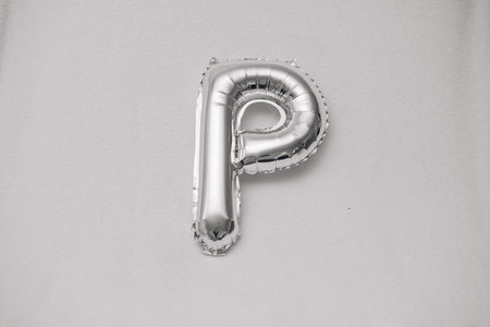 Chrome silver balloon font