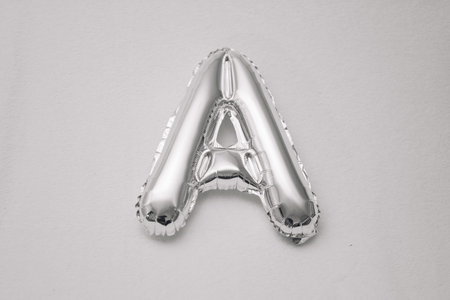 Chrome silver balloon font