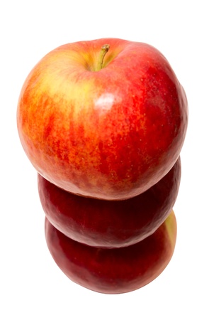 Three beautiful apples  A huge benefit health の写真素材