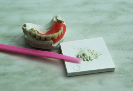 Stomatologic cement for fixing of artificial crowns and bridges in an oral cavity of patients の写真素材