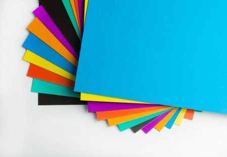 Accurately spread out color cardboard  It is possible to use as a color sample の写真素材