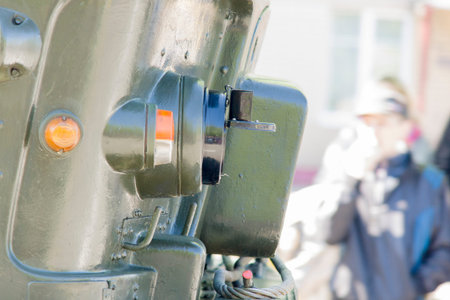 9 May 2015; Belarus, Borisov: Illustration Parade of Victory Day in Borisov. Movement of military...