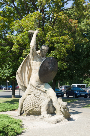 JURMALA, LATVIA - AUGUST 07: Features architectural development of the city on August 02, 2015 in Jurmala, Latvia.のeditorial素材