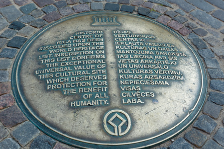 RIGA, LATVIA - AUGUST 05: Features architectural development of the city on August 05, 2015 in Riga, Latvia.のeditorial素材