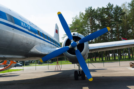 Minsk, Belarus - July 17, 2016: aviation technology museum in the open air in the city of Minsk.