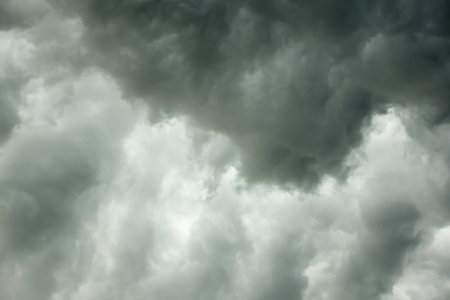 dark storm clouds in the sky before the storm