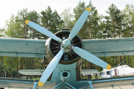 aircraft and helicopters preparing to fly close-up shot