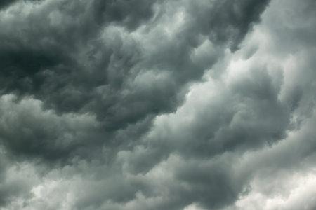 dark storm clouds in the sky before the storm