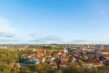 Vilnius, Lithuania - April 30, 2017: the historic center of Vilnius is the place where thousands of tourists comeのeditorial素材