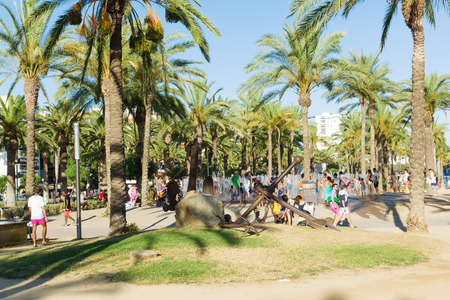Salou, Spain - August 13, 2017: Salou is one of the largest tourist cities in Spain.のeditorial素材