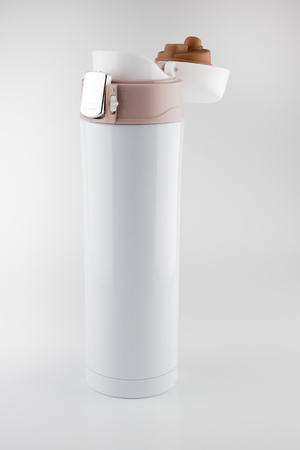 travel mug Isolated on white backgroundの写真素材