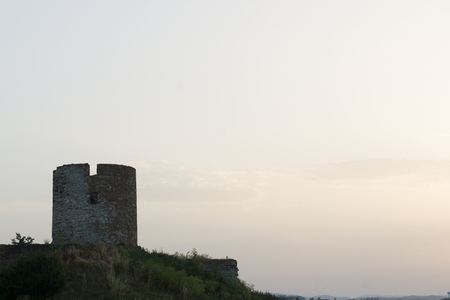 Nessebar, Bulgaria - JUNE 20, 2016: streets of the old town of Nessebar is a place of pilgrimage for hundreds of tourists for sightseeing. Nesebar in 1956 was declared as museum city, archaeological and architectural reservation by UNESCO.のeditorial素材