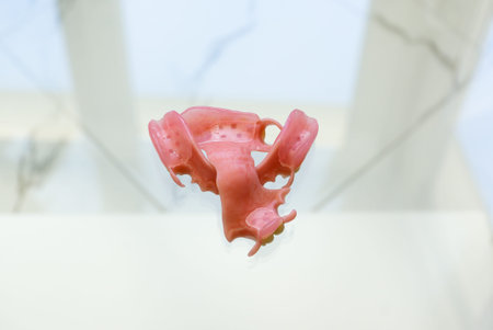 large image of a modern denture nylone on a glass background