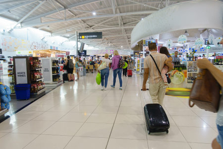 Larnaca, Cyprus - July 30. 2019: Larnaca International Airport is Cyprus main international gatewayのeditorial素材
