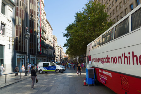 Barcelona, Spain - August 17, 2017: Barcelona is the tourist center of Europe. Thousands of tourists...