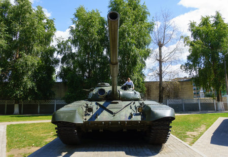 military equipment exhibited in the city park for all to see