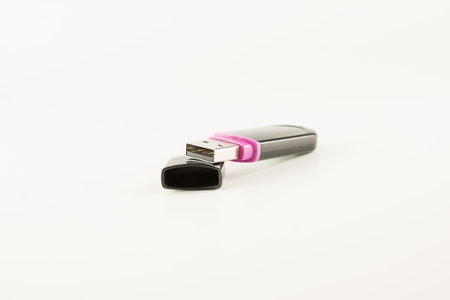 usb flash drive for storing large amounts of information is isolated on the background