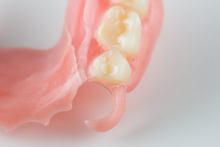large image of a modern denture on a white background