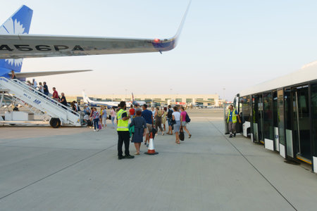 Larnaca, Cyprus - July 30. 2019: Larnaca International Airport is Cyprus main international gateway