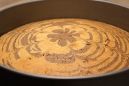 delicious beautiful freshly baked pie in the interior