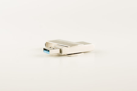 usb flash drive for storing large amounts of information is isolated on the background