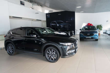 Minsk, Belarus - June 30, 2019: Mazda auto center is the largest in the republic.のeditorial素材