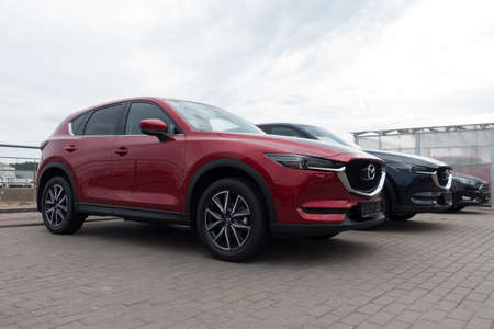 Minsk, Belarus - June 30, 2019: Mazda auto center is the largest in the republic.のeditorial素材