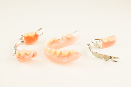 new removable dental prostheses isolated on white background