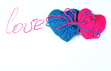 Two lovers heart. Valentine's Day. Love. Copy spaces.の写真素材