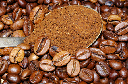 Coffee beans close upの写真素材